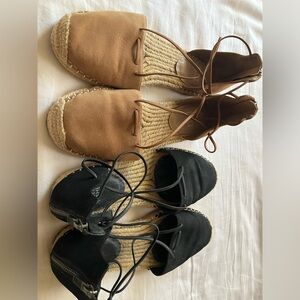 Eileen fisher 2 pair espadrille flat 8.5